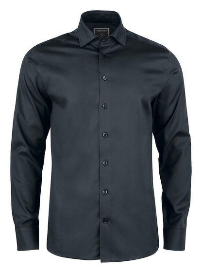 Camicia nera vestibilità regolare Bow 60